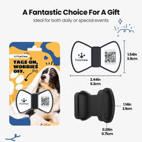 HKM-767507 Smart QR Code Pet Tag with Silicone Bowknot Design for Puppy and Cat Safety