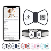 HKM-767507 Smart QR Code Pet Tag with Silicone Bowknot Design for Puppy and Cat Safety