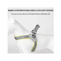 HKM-566227 Adjustable Yellow Pet Harness with Leash for Dogs and Cats - Reflective, Comfortable, No-Pull Design