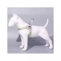 HKM-566227 Adjustable Yellow Pet Harness with Leash for Dogs and Cats - Reflective, Comfortable, No-Pull Design