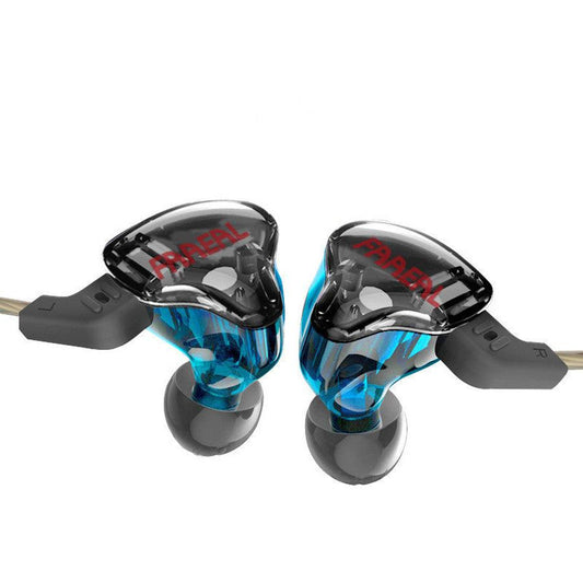 KTX-864595 In-Ear HiFi Headphones with Ring Iron Subwoofer, 20-40K Hz Frequency Response, 106 dB Sensitivity, 1.2m OFC Cable