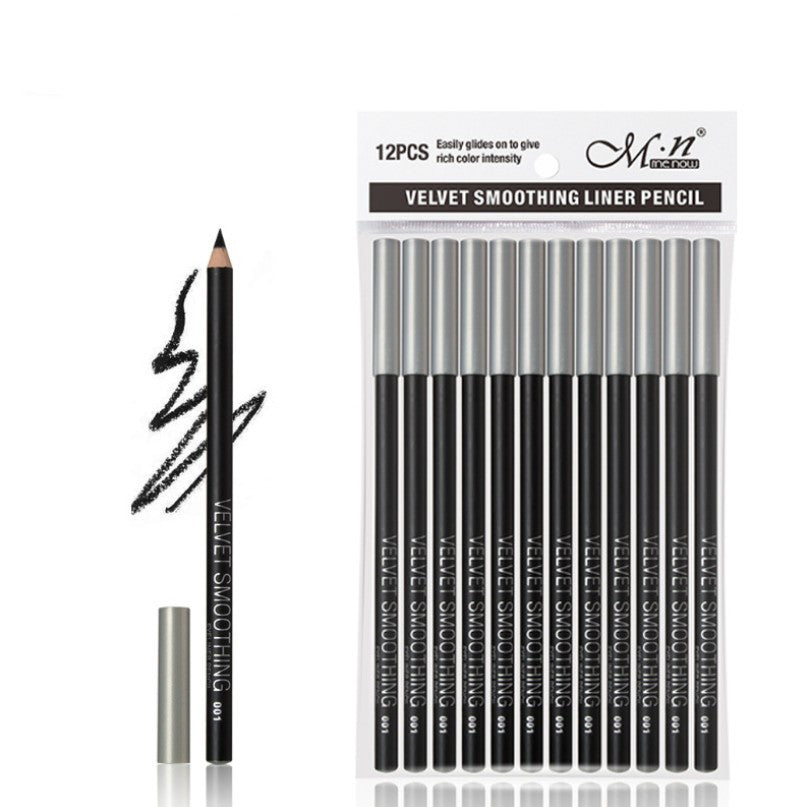 HKM-257555 Matte White & Black Silkworm Eyeliner Set for Smooth Application