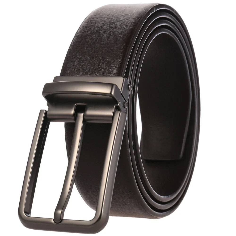 HKM-639059 Adjustable Alloy Pin Buckle Perforated Belt - Model LY35-21746-4
