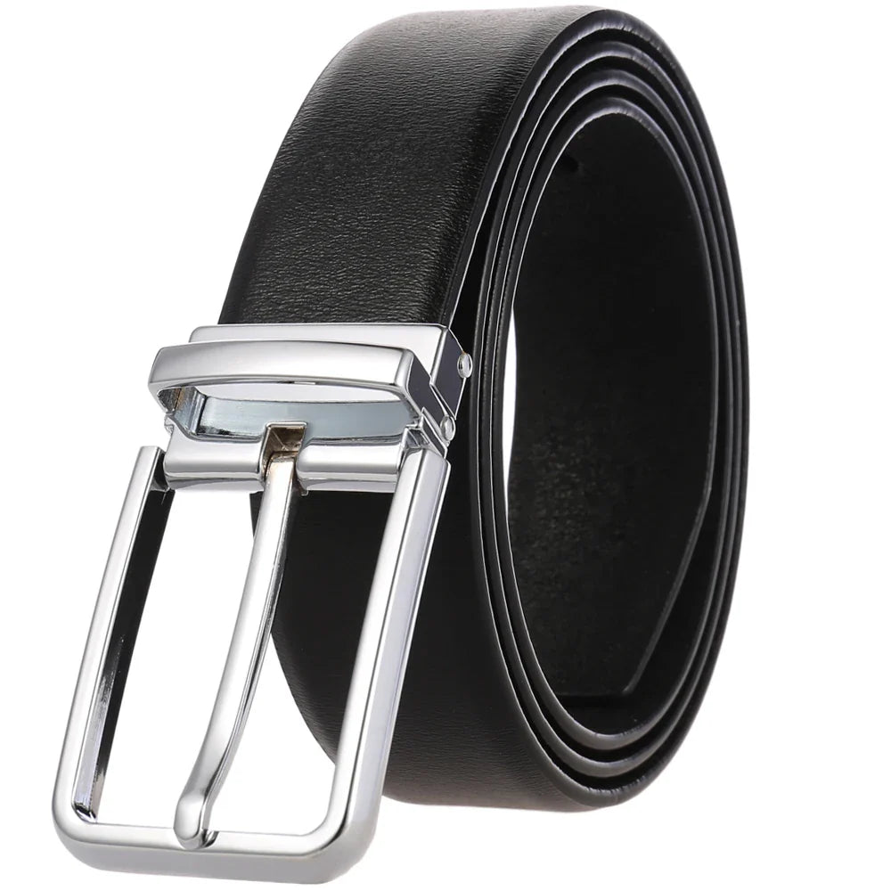 HKM-639059 Adjustable Alloy Pin Buckle Perforated Belt - Model LY35-21746-4