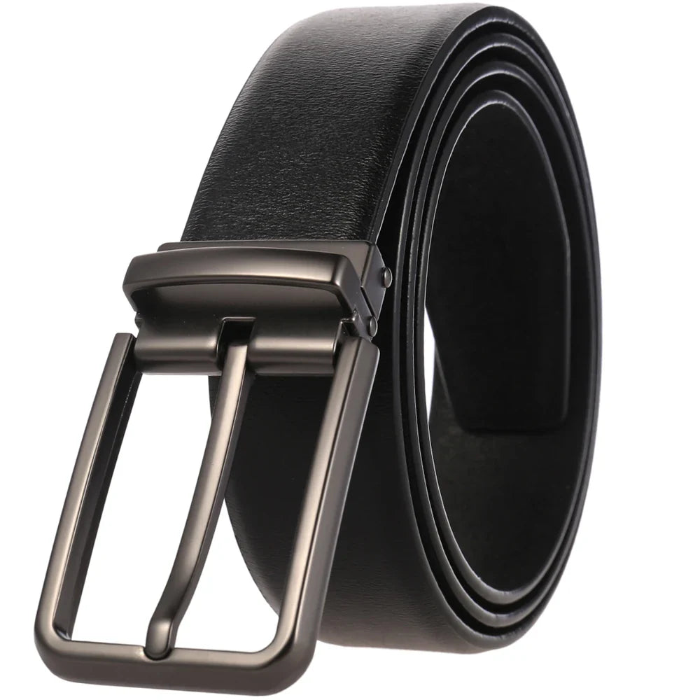HKM-639059 Adjustable Alloy Pin Buckle Perforated Belt - Model LY35-21746-4