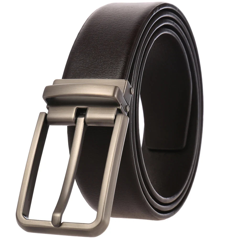 HKM-639059 Adjustable Alloy Pin Buckle Perforated Belt - Model LY35-21746-4