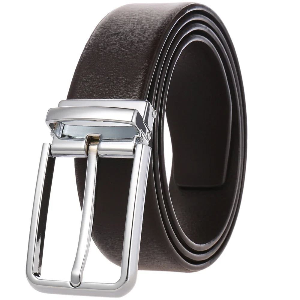 HKM-639059 Adjustable Alloy Pin Buckle Perforated Belt - Model LY35-21746-4