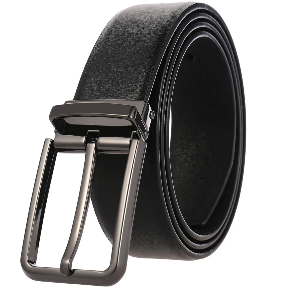 HKM-639059 Adjustable Alloy Pin Buckle Perforated Belt - Model LY35-21746-4
