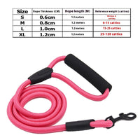 HKM-256723 Durable Nylon Dog Leash with Hand-Holding Design - 1.2m Variety of Colors Available
