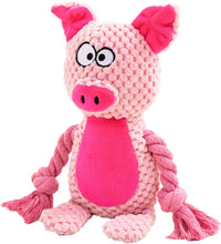 HKM-847507 Interactive Squeaky Plush Dog Toy with Crinkle Paper and Cotton Rope for Small to Medium Dogs