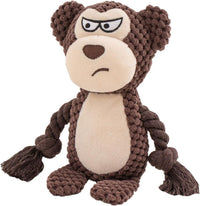 HKM-847507 Interactive Squeaky Plush Dog Toy with Crinkle Paper and Cotton Rope for Small to Medium Dogs