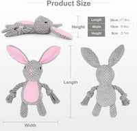 HKM-847507 Interactive Squeaky Plush Dog Toy with Crinkle Paper and Cotton Rope for Small to Medium Dogs