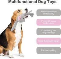 HKM-847507 Interactive Squeaky Plush Dog Toy with Crinkle Paper and Cotton Rope for Small to Medium Dogs