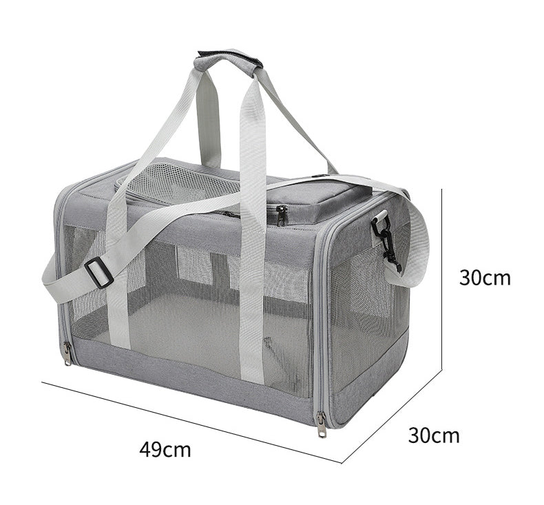 HKM-017427 Lightweight Foldable Cat Carrier Bag with Breathable Mesh Design