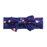 HKM-250323 Bow Print Headband for Children - Woven Fabric Accessory
