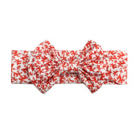 HKM-250323 Bow Print Headband for Children - Woven Fabric Accessory