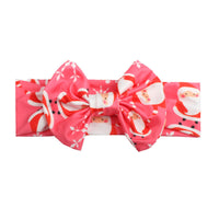 HKM-250323 Bow Print Headband for Children - Woven Fabric Accessory