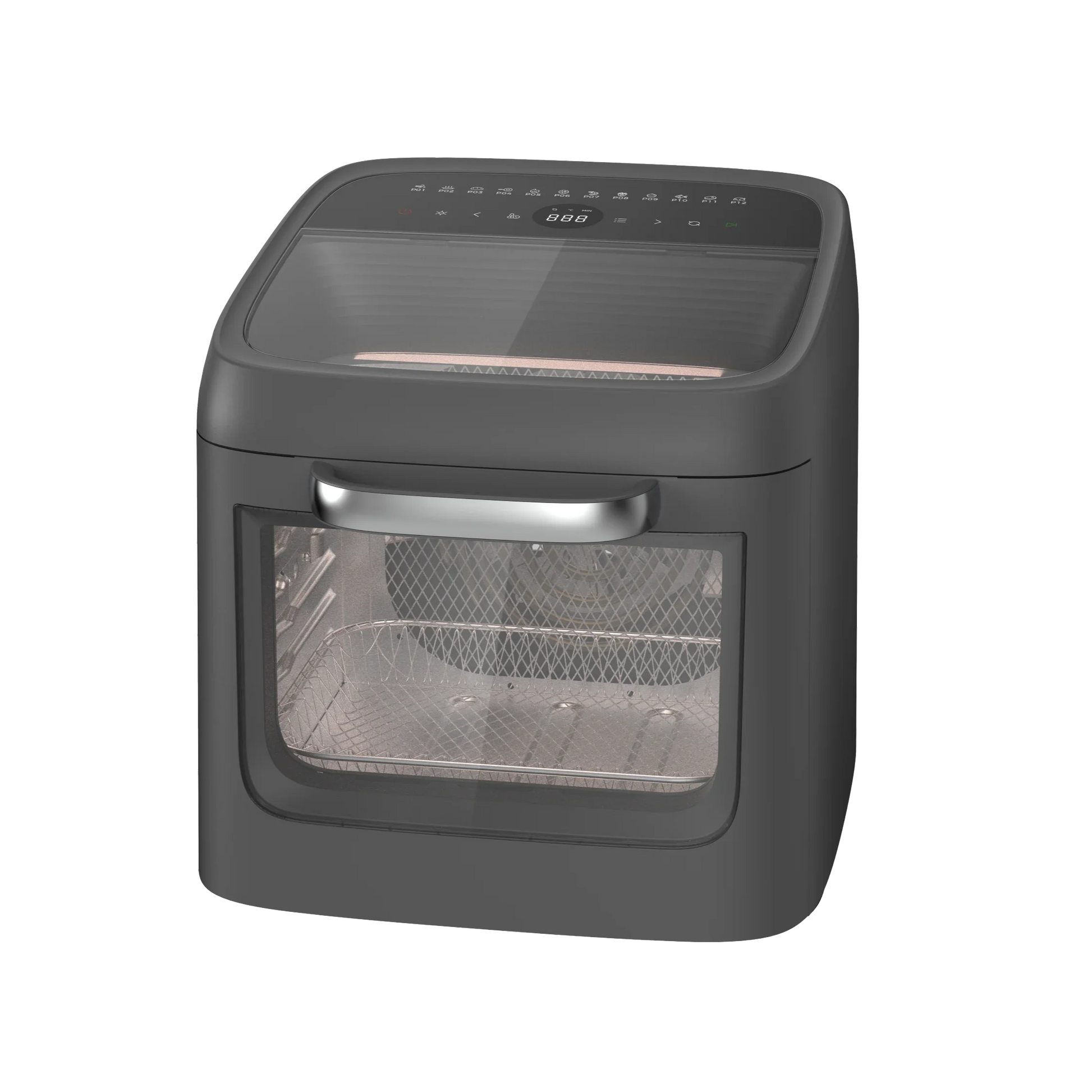 KTX-401491 12L Smart Multifunctional Air Fryer Oven with Visible Electric Convection for Home Cooking