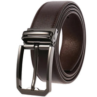 HKM-146387 Genuine Cowhide Leather Pin Buckle Belt for Men – Model LY35-3557-3