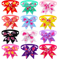 HKM-302995 Pet Love Candy Color Diamond Bow Tie for Pets - Polyester Spring & Autumn Accessory