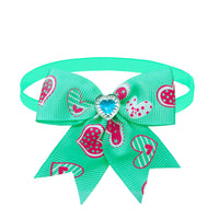 HKM-302995 Pet Love Candy Color Diamond Bow Tie for Pets - Polyester Spring & Autumn Accessory