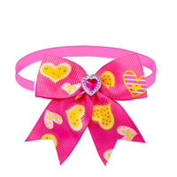 HKM-302995 Pet Love Candy Color Diamond Bow Tie for Pets - Polyester Spring & Autumn Accessory