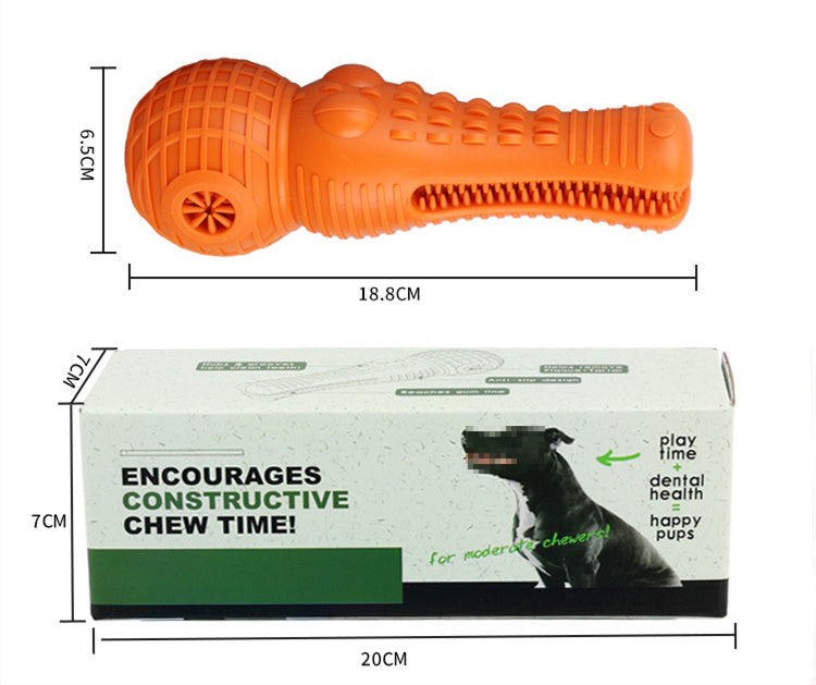 HKM-042963 Interactive Pet Chew Toy with Sound - TPR Molar Stick for Dogs, Available in Blue, Orange, Green