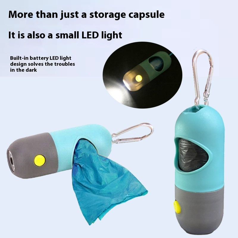 JMT-121354 LED Pet Waste Bag Dispenser for Dogs and Cats - Poop Scooper Bags Holder and Cleaning Accessory