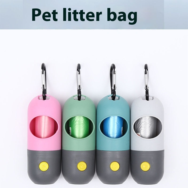 JMT-121354 LED Pet Waste Bag Dispenser for Dogs and Cats - Poop Scooper Bags Holder and Cleaning Accessory