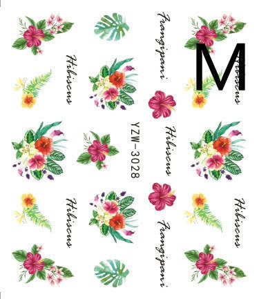 HKM-917779 Black Butterfly Water Nail Art Stickers - Simple and Stylish Design, 6.2 x 5.5 CM