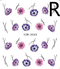 HKM-917779 Black Butterfly Water Nail Art Stickers - Simple and Stylish Design, 6.2 x 5.5 CM