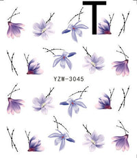 HKM-917779 Black Butterfly Water Nail Art Stickers - Simple and Stylish Design, 6.2 x 5.5 CM