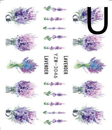 HKM-917779 Black Butterfly Water Nail Art Stickers - Simple and Stylish Design, 6.2 x 5.5 CM