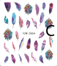 HKM-917779 Black Butterfly Water Nail Art Stickers - Simple and Stylish Design, 6.2 x 5.5 CM