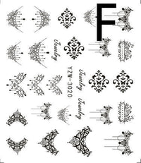 HKM-917779 Black Butterfly Water Nail Art Stickers - Simple and Stylish Design, 6.2 x 5.5 CM