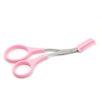 HKM-288019 Eyebrow Trimmer Scissors with Built-in Comb for Precision Grooming and Shaping