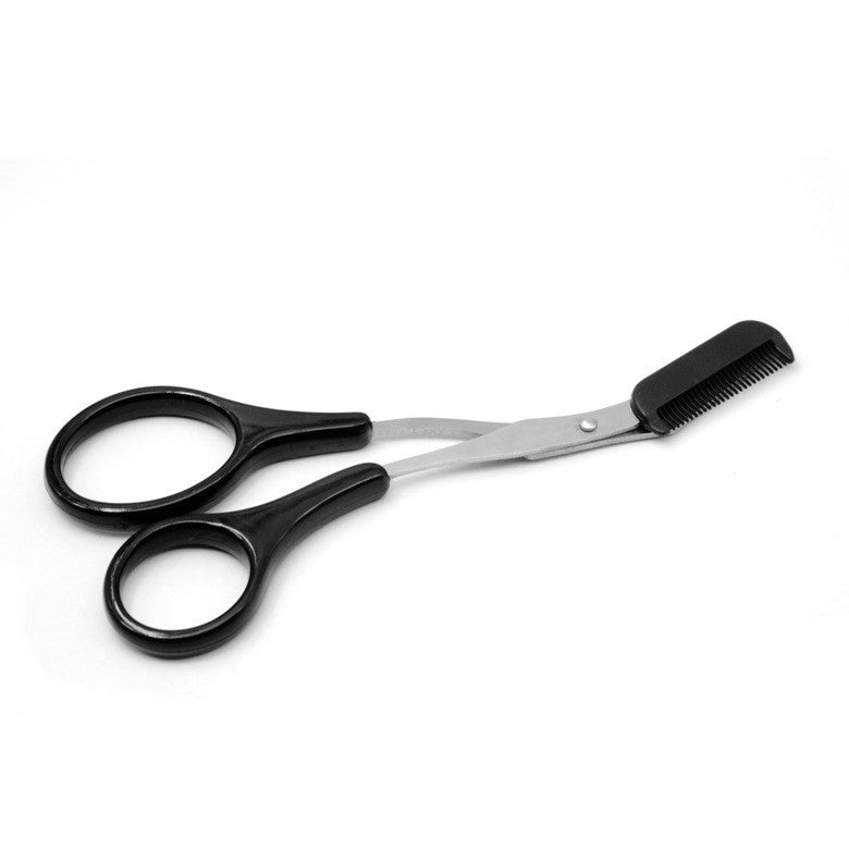 HKM-288019 Eyebrow Trimmer Scissors with Built-in Comb for Precision Grooming and Shaping