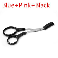HKM-288019 Eyebrow Trimmer Scissors with Built-in Comb for Precision Grooming and Shaping