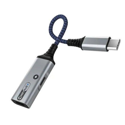 KTX-691283 2 in 1 USB C Headphone and Charger Adapter for iPhone 15/15 Pro and Samsung Devices