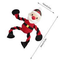 HKM-057939 Interactive Christmas Squeaky Plush Dog Toy for Aggressive Chewers - Ideal for Indoor and Outdoor Play