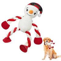 HKM-057939 Interactive Christmas Squeaky Plush Dog Toy for Aggressive Chewers - Ideal for Indoor and Outdoor Play