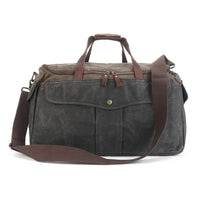 HKM-564179 Retro Waterproof Men's Travel Bag - Large Capacity Fitness and Outdoor Shoulder Bag in Dark Grey, Khaki, and Army Green