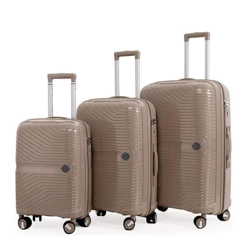 KTX-043155 Soft ABS Luggage Set with Trolley - 20, 24, 28 Inch Travel Suitcases