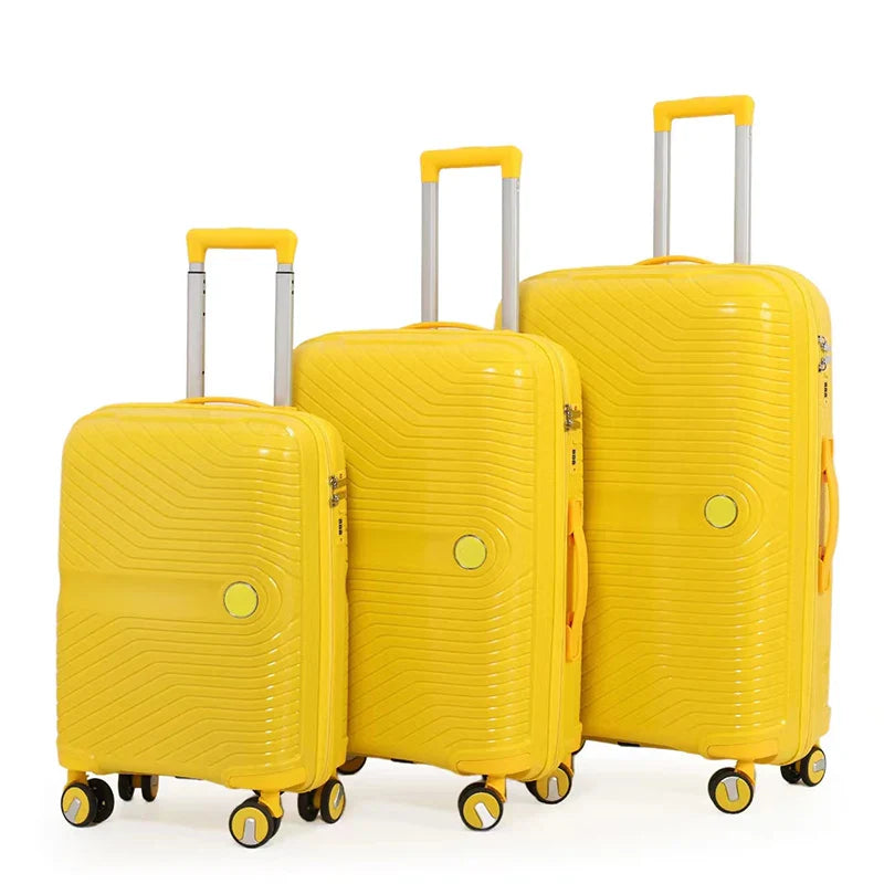 KTX-043155 Soft ABS Luggage Set with Trolley - 20, 24, 28 Inch Travel Suitcases
