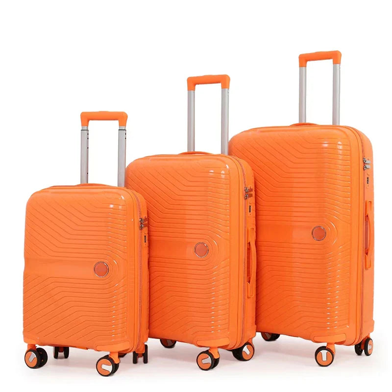 KTX-043155 Soft ABS Luggage Set with Trolley - 20, 24, 28 Inch Travel Suitcases