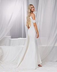HKM-321427 Elegant White Evening Dress for Women - Model EZ25192
