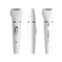 HKM-137875 5-in-1 Multi-Functional Portable Face and Body Electric Massager and Skin Care Scrubber with Latex Brush Heads