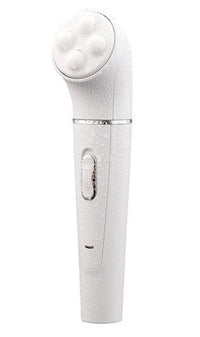 HKM-137875 5-in-1 Multi-Functional Portable Face and Body Electric Massager and Skin Care Scrubber with Latex Brush Heads