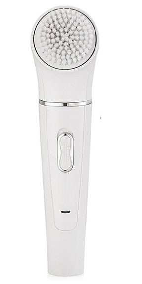 HKM-137875 5-in-1 Multi-Functional Portable Face and Body Electric Massager and Skin Care Scrubber with Latex Brush Heads