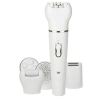 HKM-137875 5-in-1 Multi-Functional Portable Face and Body Electric Massager and Skin Care Scrubber with Latex Brush Heads
